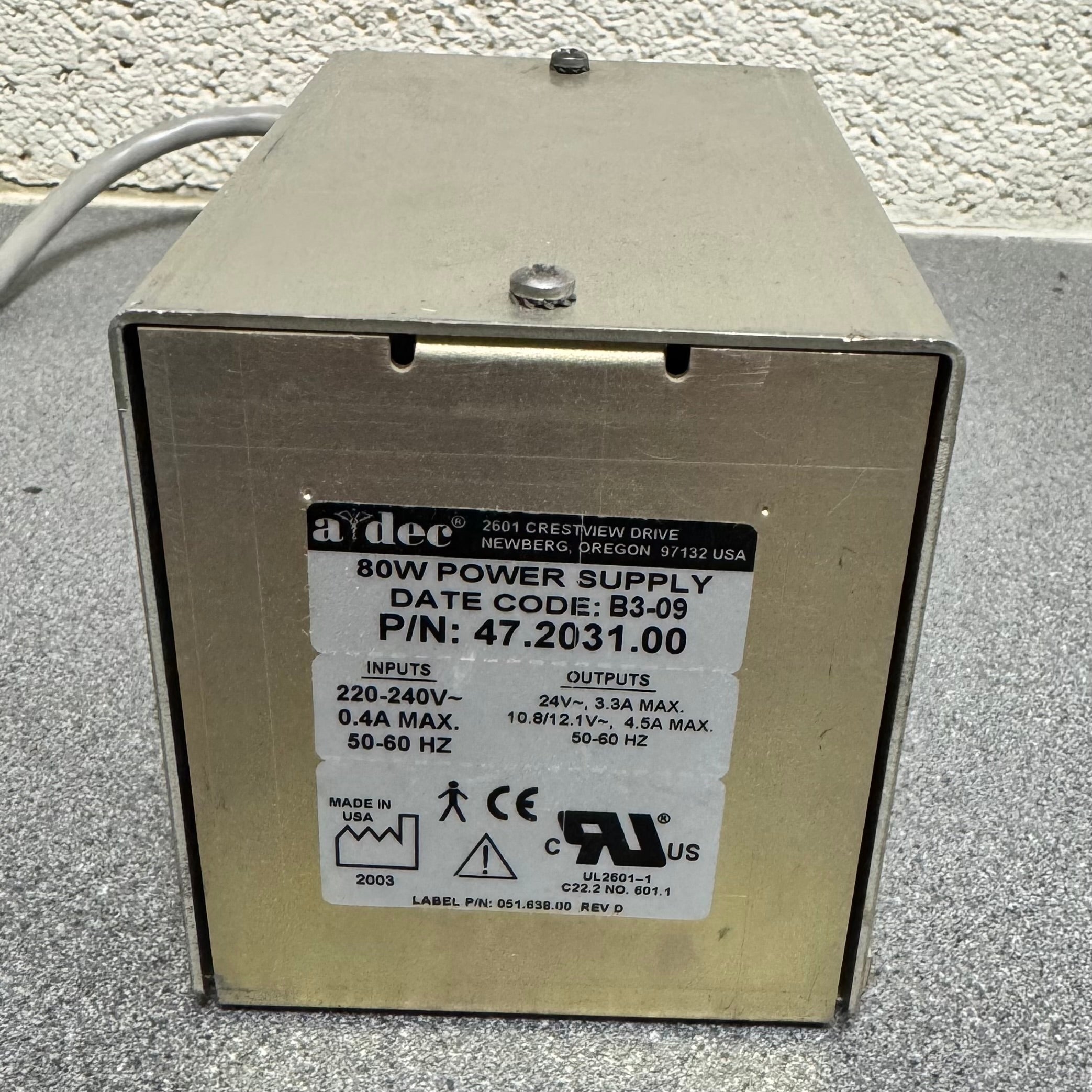 A-dec 80W Power Supply for Performer - used (47.2031.00)