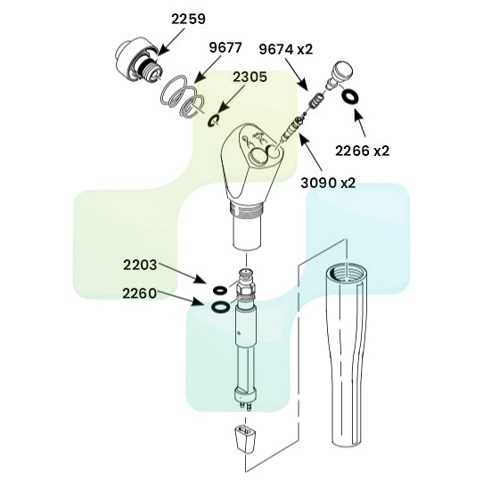 BLACKDOWN DENTAL -  DCI 3072 3in1 Autoclavable Valve Core Syringe Service Repair Kit