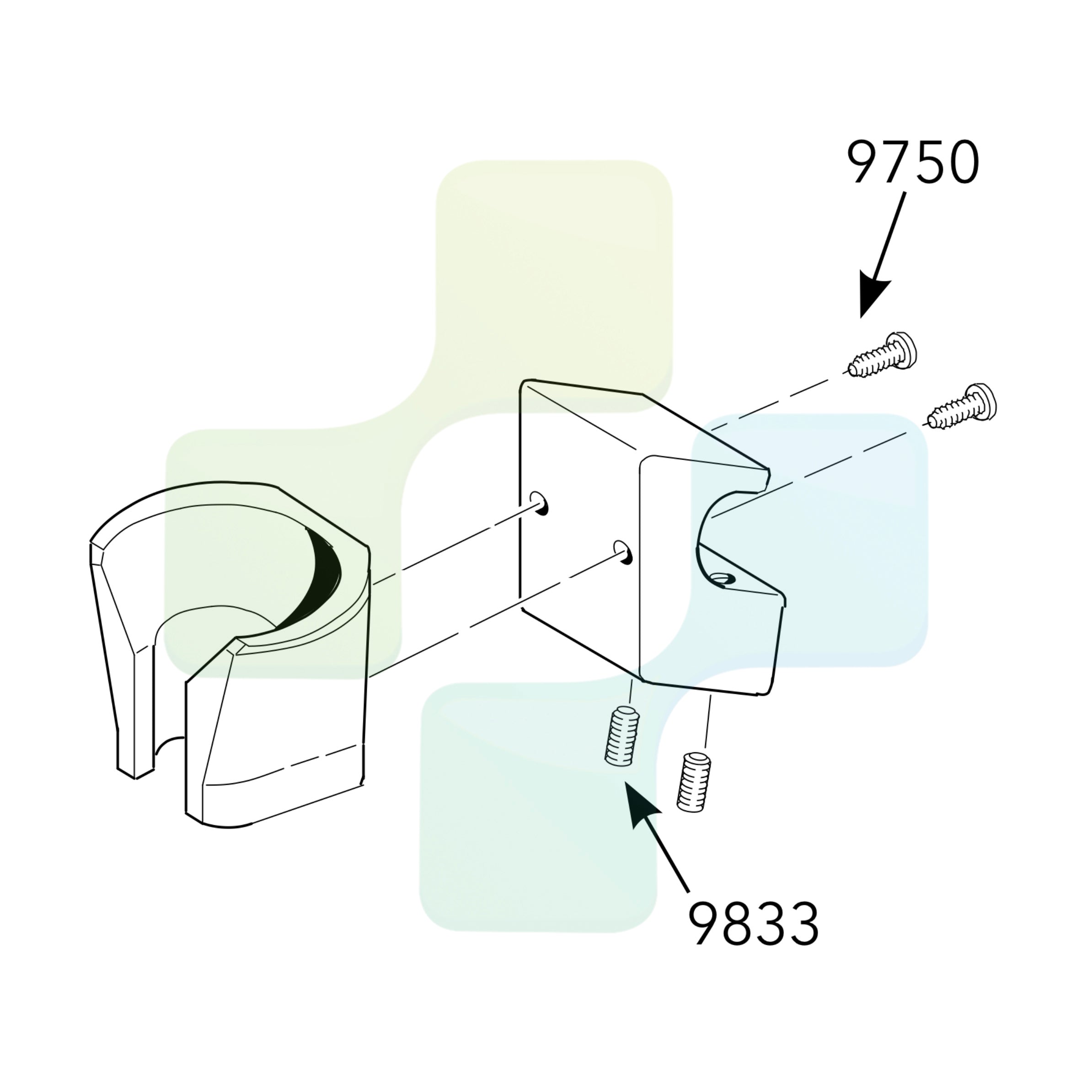 BLACKDOWN DENTAL -  DCI 5965 Standard Grey Universal Handpiece Holder Assembly (Not Switched)