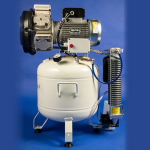 BLACKDOWN DENTAL -  Dencomp DC4/40V Oil Free 40L Dental Compressor with Dryer (3-4 Surgeries)